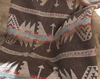 Wool Blend Blanket Throw In Brown Tones - Breckendale