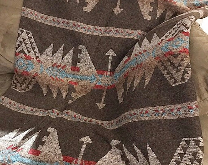 Wool Blend Blanket Throw In Brown Tones - Breckendale