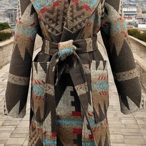 Beautiful Wool Blend Trench Coat In Brown Tones - Breckendale