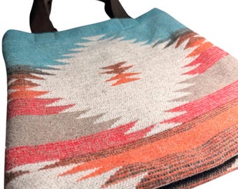 Southwestern Wool Blend Tote Bag | Market Bag | Everyday Carry Tote