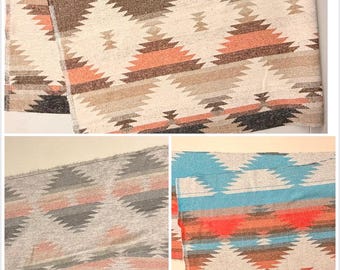 3 Wool Blend Panels & Strips – Orange, Grey, Cream, 61x14, 59.5x13.25, 60x19 – Free Shipping USA, No Tariffs - #13