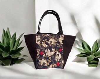 100% Cotton Tote Bag With Koi Fish - Small