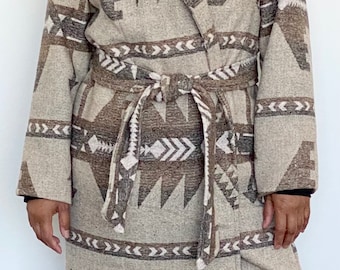 Wool Blend Trench Coat In Camel Colors