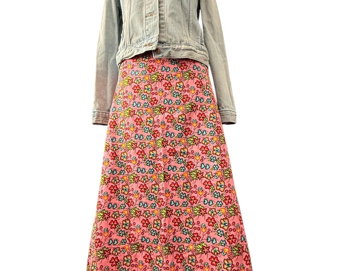 100% Cotton Pink Prairie Flower Print
