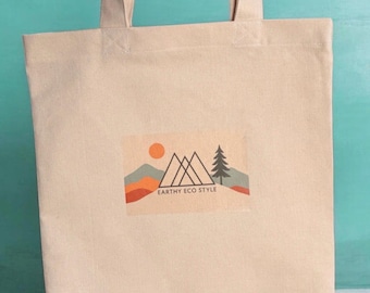 Handmade Cotton Canvas Tote Bag | Earthy Eco Style | Made in Vancouver, Canada | Durable Everyday Market Bag