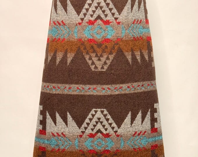 Wool Blend Skirt In Brown Tones - Breckendale