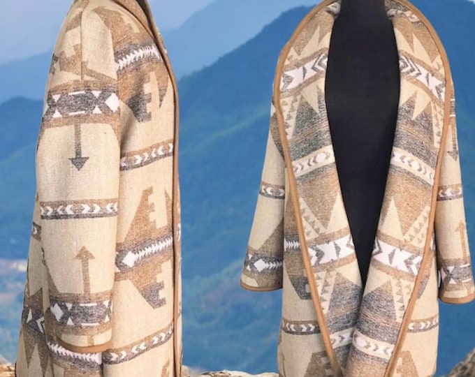 Wool Blend Cardigan Coat In Camel Colors - Long Jacket | Fall Layer | Beach Cover Up | Various Sizes