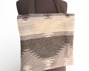 Southwestern Wool Blend Tote Bag | Lightweight Everyday Carryall | City, Forest & Travel Ready - Small Tote