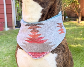 Dog Bandana Tie On | Wool Blend Dog Bandana | Remnant Fabric Pet Bandana | Minimalist Dog Accessory | Plateau | Canada US Free Shipping