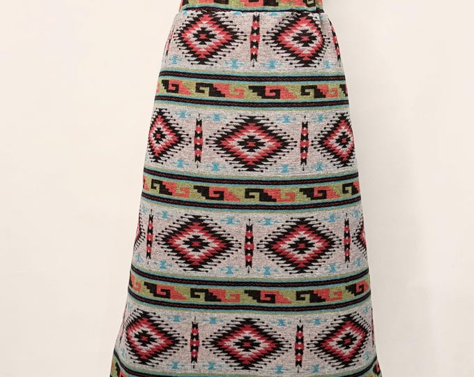 Sample Sale - Wool Blend Skirt In Multicoloured Diamond Print