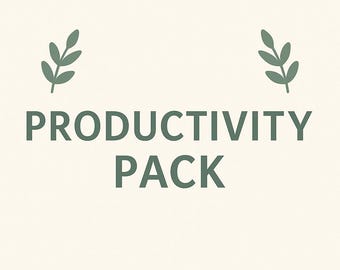 Productiviteitspakket | Sjablonen voor dagelijkse, wekelijkse en maandelijkse planner | Bewerkbare digitale download