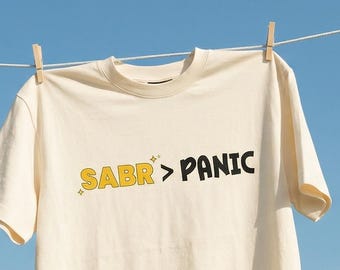 Arabic Calligraphy Sabr Over Panic T-Shirt | Islamic Streetwear Faith Apparel