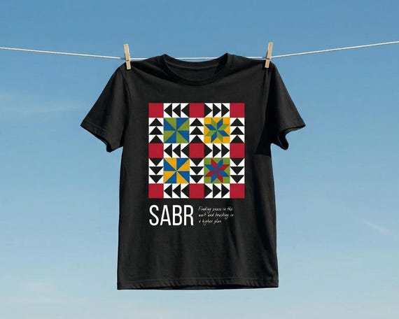 SABR Islamic T-Shirt | Geometric Pattern, Muslim Streetwear, Faith Tee