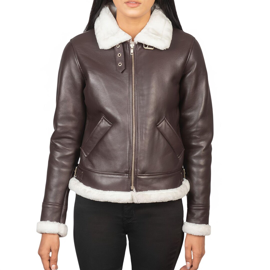 Handmade women Lambskin Leather Jacket Quilted Hooded main image 1