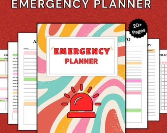 Planner voor noodsituaties, map wellness en paraatheid (digitale download)