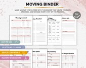 Moving Binder Printable: Checklist, Packing, Address Change Tracker, PDF Organizer