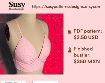 Patrones para Bustie o Bra! patrones en forma digital en formato pdf.