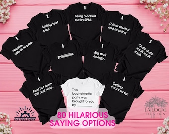 Funny Bachelorette Party Shirts, Matching Bride Squad Tees, Girls Weekend Tops, Custom Saying Tank