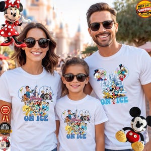 Camiseta personalizada de Disney On Ice 2026, camiseta personalizada del espectáculo Encanto de Frozen, camiseta de viaje familiar de Mickey y Minnie On Ice de Bella Canvas Tees imagen 4