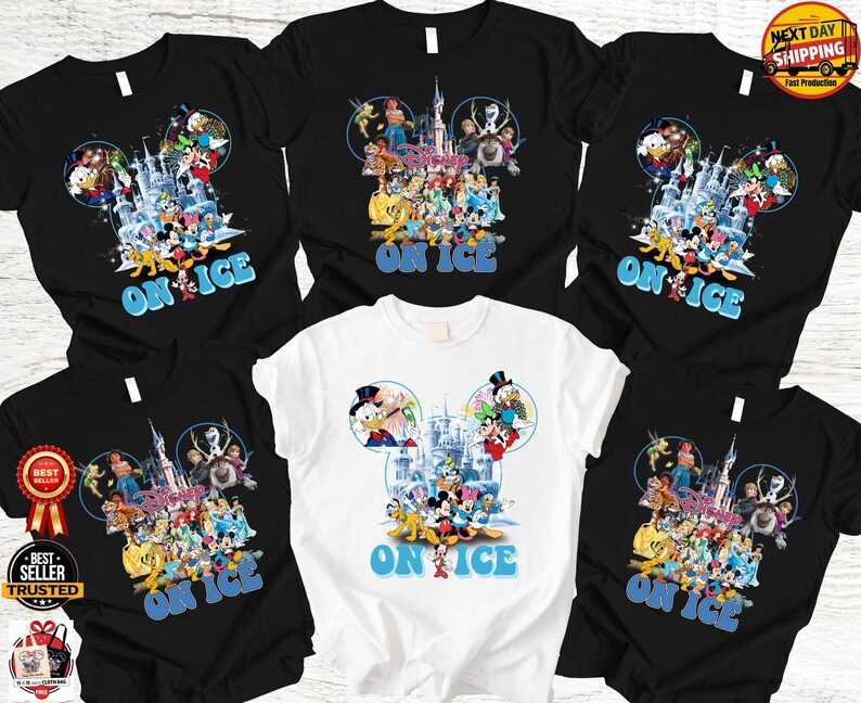 Camiseta personalizada de Disney On Ice 2026, camiseta personalizada del espectáculo Encanto de Frozen, camiseta de viaje familiar de Mickey y Minnie On Ice de Bella Canvas Tees imagen 2