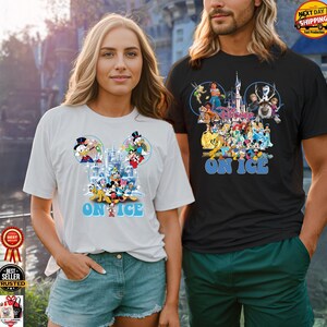 Camiseta personalizada de Disney On Ice 2026, camiseta personalizada del espectáculo Encanto de Frozen, camiseta de viaje familiar de Mickey y Minnie On Ice de Bella Canvas Tees imagen 6