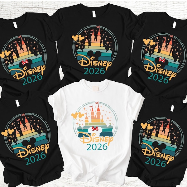 Camiseta de viaje familiar a Disneyworld 2026, camiseta de vacaciones a juego