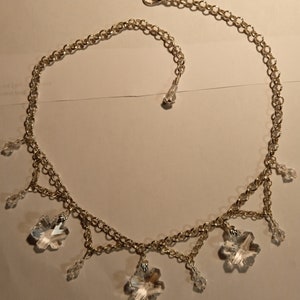 Boucles d'oreilles flocon du neige cristal blanc, bijoux hiver féerique, Reine du Glace, cadeau pour Noël, bijoux elfiques, blanche-neige image 8
