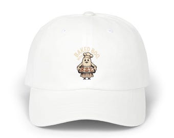 Baked With Boo Ghost Dad Hat, Funny Halloween Baking Cap, Cute Ghost Cookies Embroidered Hat, Fall Bakery Gift