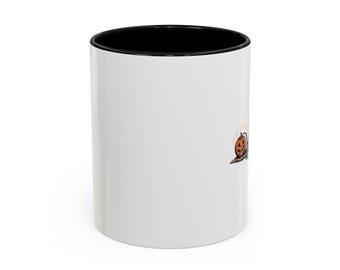 Slow And Spooky Snail Mug, Halloween Pumpkin Snail Coffee Cup, Vintage Naturalist Halloween Gift, Cute Spooky Season Mug