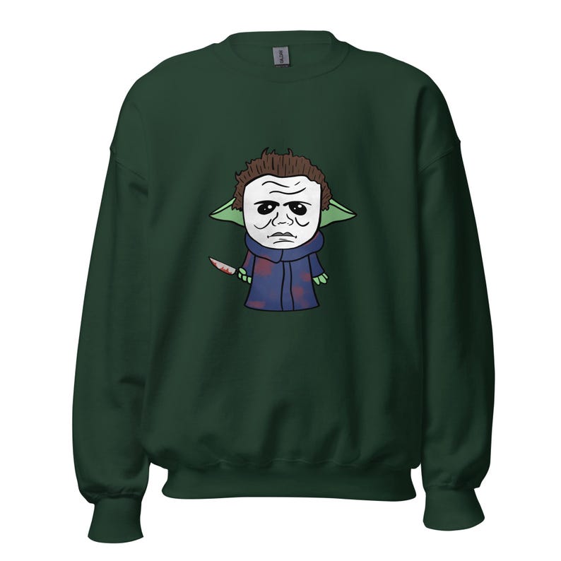 Baby Yoda x Michael Meyers Crewneck Sweatshirt (Halloween)