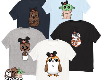 Camisetas, sudaderas y sudaderas con orejas de Mickey de Star Wars para viajes familiares a Disney