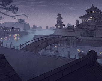 Kanto Night 5x7 Print