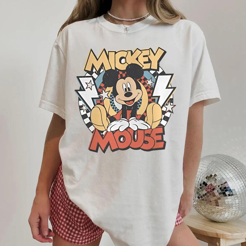 Vintage Mickey Mouse Shirt Design, Disney Mickey 1928 Png, Retro Mickey Png, Disney Trip, Checkered Mickey Digital Download image 8