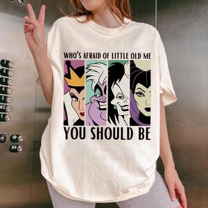 Vem är rädd för lilla gamla mig PNG, Disney Villains PNG-fil, digital nedladdning av klassisk Disney Villains skjortdesign bild 4