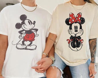 Simpatico schizzo classico di Minnie Mouse, design per maglietta con ritratto vintage, viaggio Disney retrò PNG, amante di Minnie, vacanza in famiglia Disney