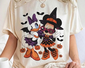Retro Minnie Daisy Halloween PNG, Spooky Disney Besties, Trick Or Treat 2026 PNG, Disneyland Halloween Matching Trip Png
