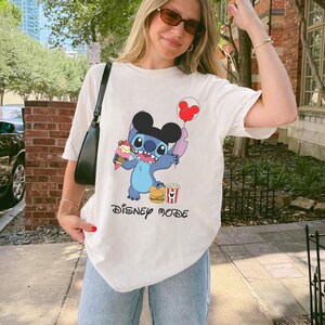 Funny Stitch with Mickey Balloon Disney Mode Shirt Design, Disney Lilo and Stitch Vacay Mode, Disneyland Trip Png, Disney Mode Vacation Png image 6