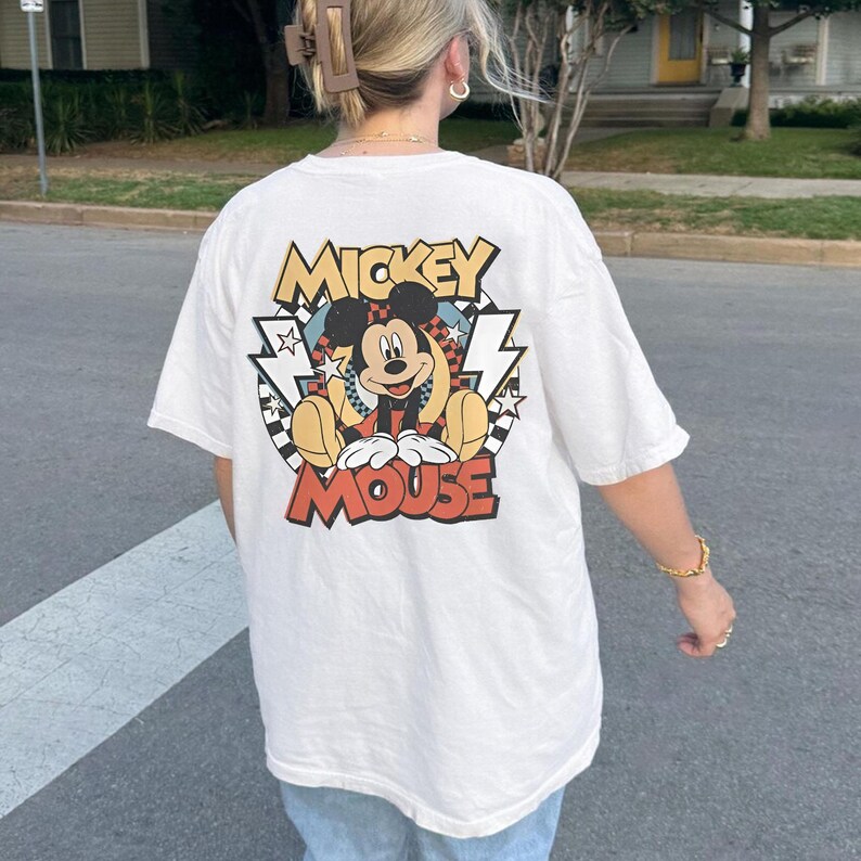 Vintage Mickey Mouse Shirt Design, Disney Mickey 1928 Png, Retro Mickey Png, Disney Trip, Checkered Mickey Digital Download image 10