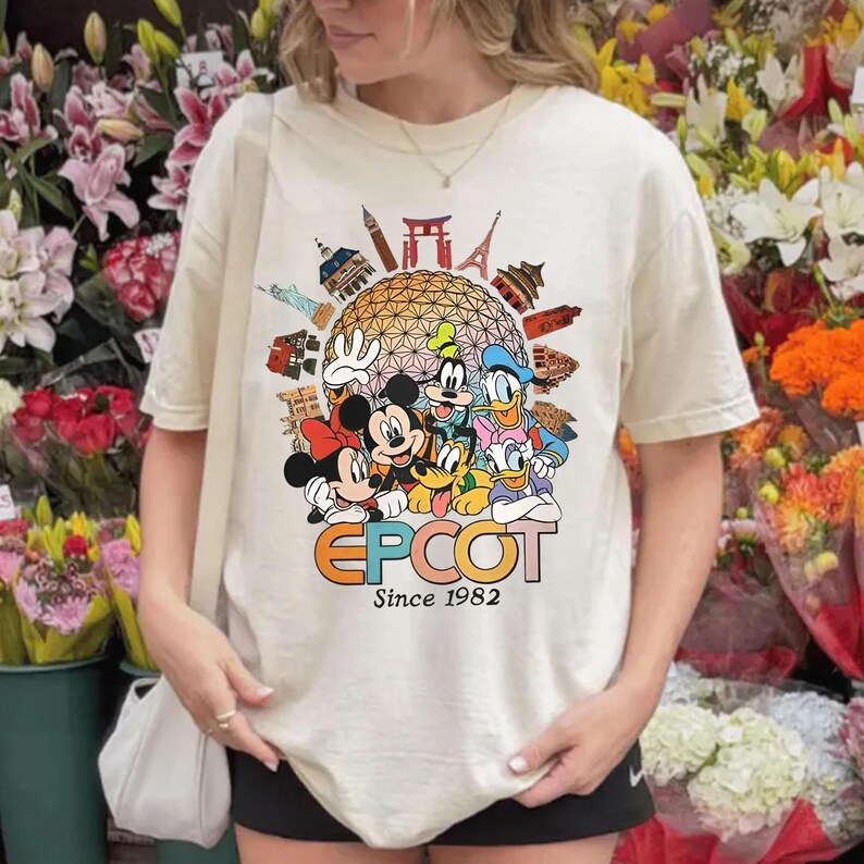 Disney Epcot World Png, Mickey & Friends 1982 Png, Mickey Mouse, Minnie e Mickey Disneyland Family Trip, Disney Matching Digital Download immagine 8