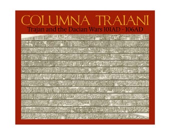 Póster de pared de la Columna de Trajano en una imagen / Póster satinado de historia romana (300 g/m²)