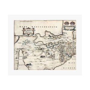 Desertum Paran (Éxodo) Impresión de mapas vintage