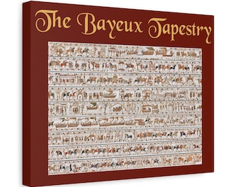 Imagen completa del tapiz de Bayeux en lienzo mate