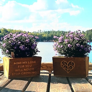 Bloembak van teruggewonnen hout | Rustiek boerderijtuindecor