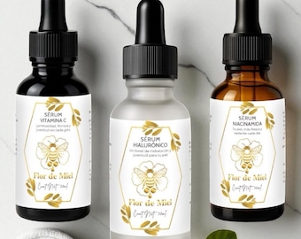 Face Serum Trio – Vitamin C, Hyaluronic Acid & Niacinamide | Natural Skincare Set