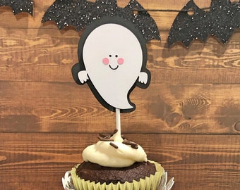 Ghost, Halloween Party Cupcake Topper