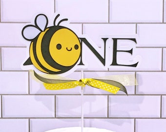 ONE, Bee, 1st Birthday Cake Topper