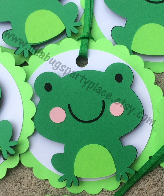 Frog Party Decorations Frog Favor Tag Etsy