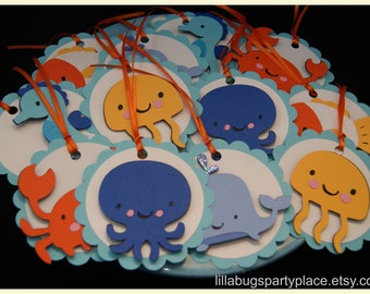 Under the Sea Creature Favor Tags