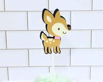 Deer, Fawn, Woodlan, Forest Animal Cupcake Topper