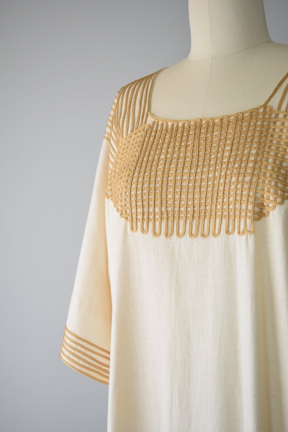 Beige Kaftan Sm Med / Embroidered Kaftan / Full L… - image 9